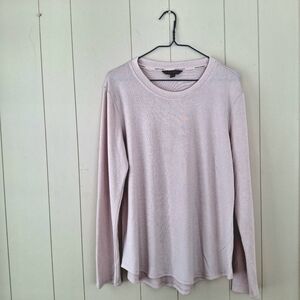 Banana Republic Size Large Lightweight Long Sleeve Knit Top Blush Pink